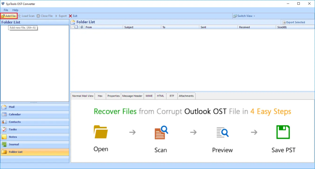 Download and Install the OST to PST converter software