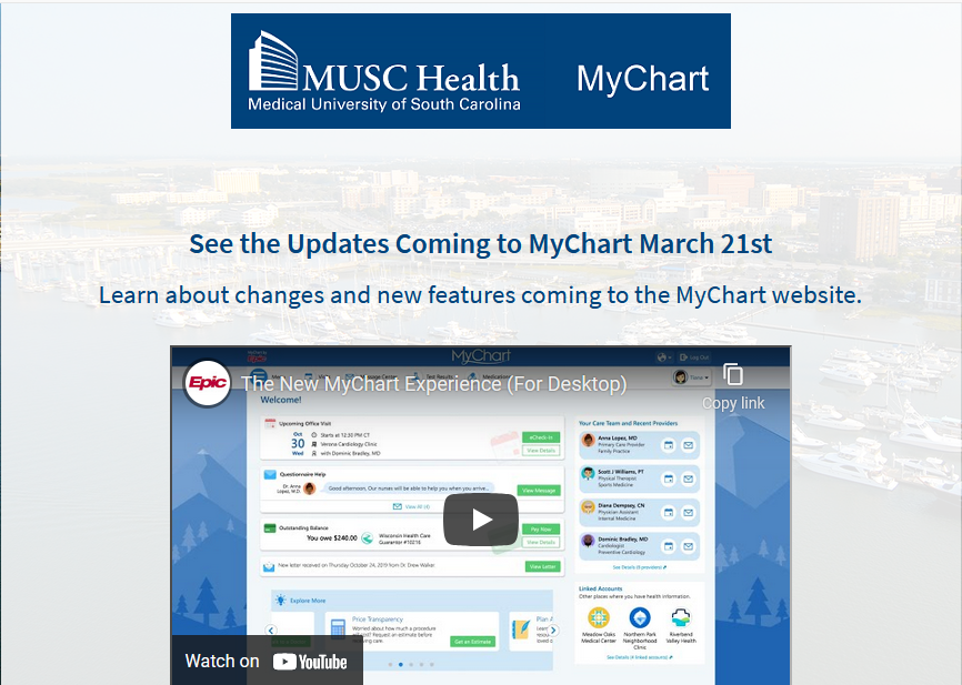 Mychart - login page