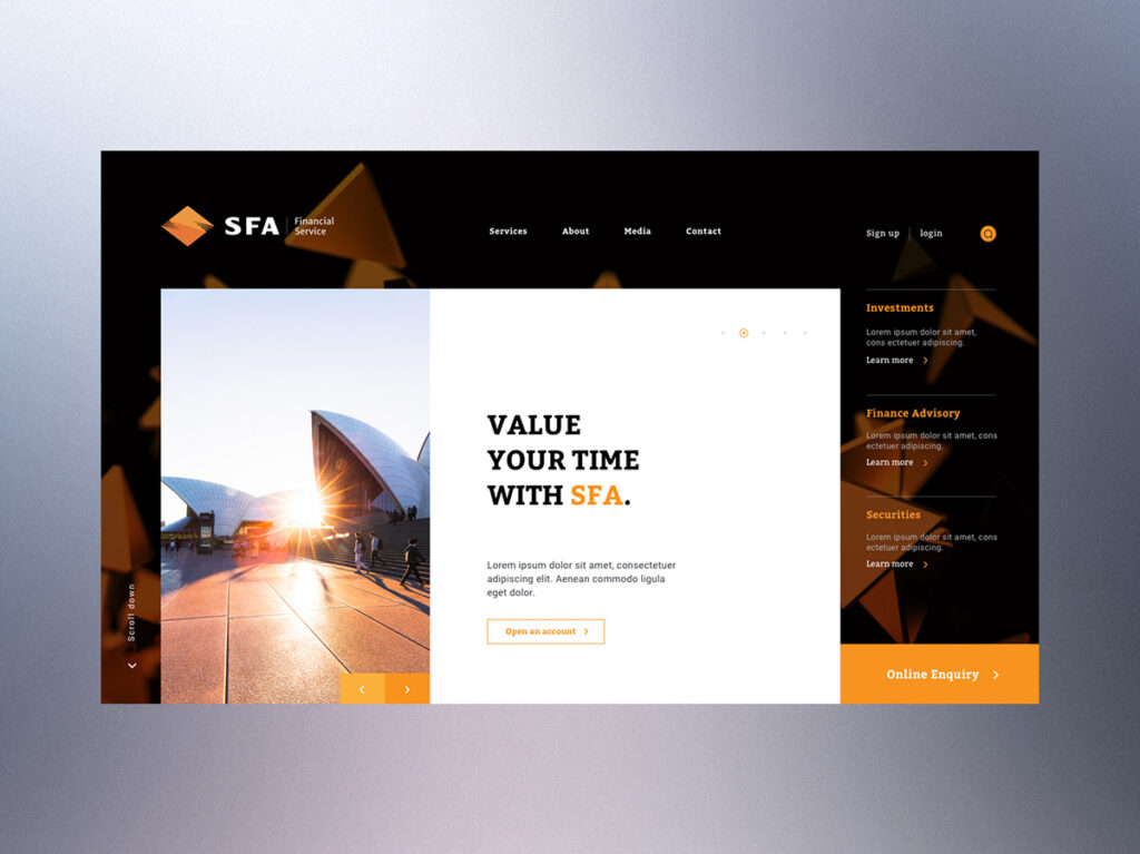 Financial Website Design