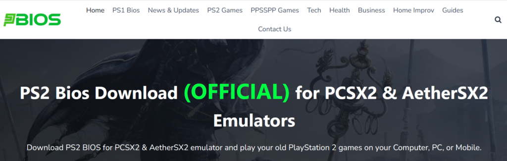 PS2 BIOS Download (OFFICIAL) for PCSX2 & AetherSX2 Emulators