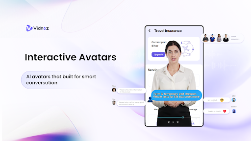 Vidnoz Interactive Avatar for Smart AI Conversations