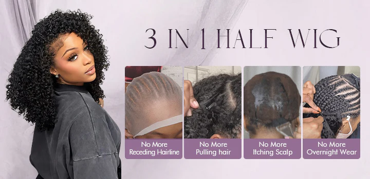 Discover the BGMgirl 3 in 1 Half Wig Trend